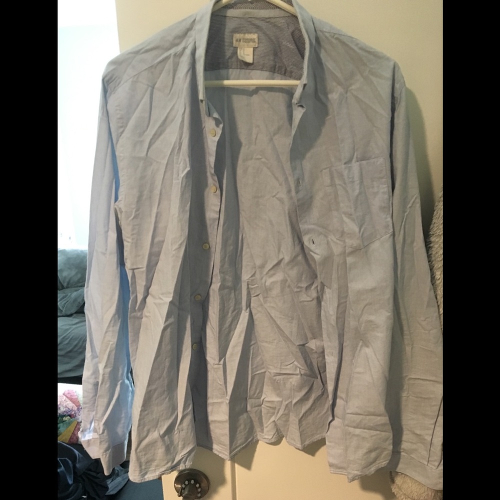 H&M blue dress shirt